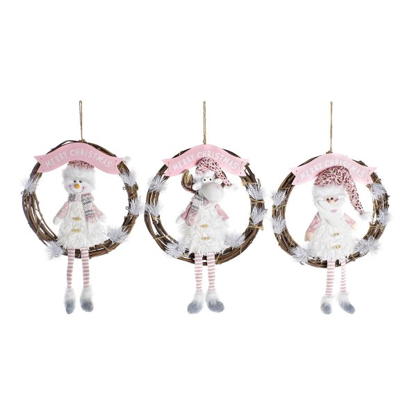 Χριστουγεννιάτικο Στολίδι DKD Home Decor ρατάν (37 x 10 x 38 cm) (3 Μονάδες)