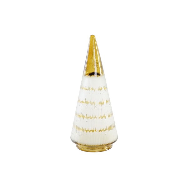 Φωτεινή διακόσμηση DKD Home Decor Χριστουγεννιάτικο στεφάνι Δέντρο Χρυσό (13 x 13 x 30 cm)