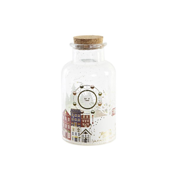 Φωτεινή διακόσμηση DKD Home Decor Χριστουγεννιάτικο στεφάνι Πολύχρωμο (10 x 10 x 18 cm)