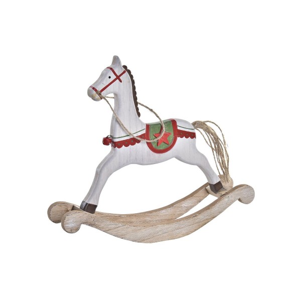 Χριστουγεννιάτικο Στολίδι DKD Home Decor Άλογο Ξύλο (28 x 6,5 x 24 cm)