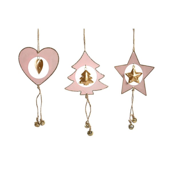 Χριστουγεννιάτικο Στολίδι DKD Home Decor Μέταλλο (11 x 1 x 32 cm) (3 Μονάδες)