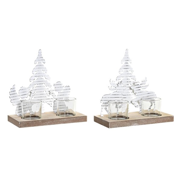 Χριστουγεννιάτικο Κηροπήγιο. DKD Home Decor (x2) (18 x 9 x 18 cm)