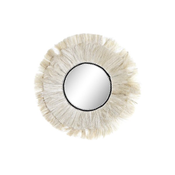 Τοίχο καθρέφτη DKD Home Decor Καθρέφτης Φυσικό Αλουμίνιο ίνα (45 x 45 x 2 cm)