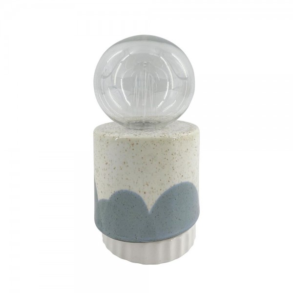 Φωτεινή διακόσμηση DKD Home Decor Λευκό Κεραμικά (8,5 x 8,5 x 17 cm)