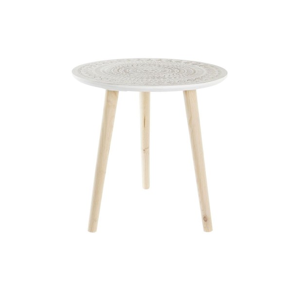 Βοηθητικό Τραπέζι DKD Home Decor MDF Λευκό (40 x 40 x 40 cm)