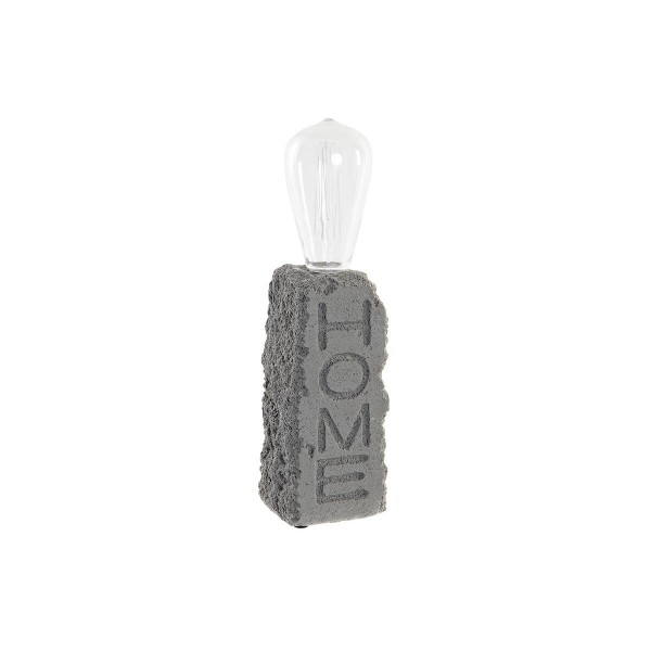 Φωτεινή διακόσμηση DKD Home Decor Ρητίνη Σκούρο γκρίζο (8,5 x 8,5 x 32,5 cm)