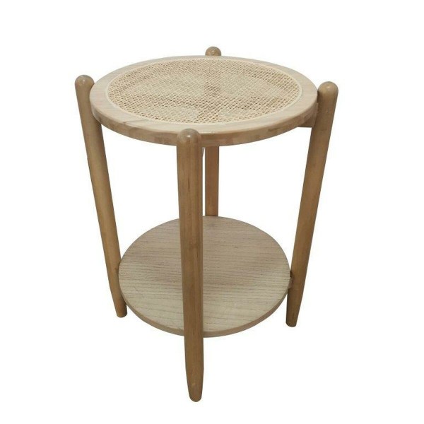 Βοηθητικό Τραπέζι DKD Home Decor Φυσικό ρατάν Ξυλο παουλόβνια (38 x 38 x 54,5 cm)