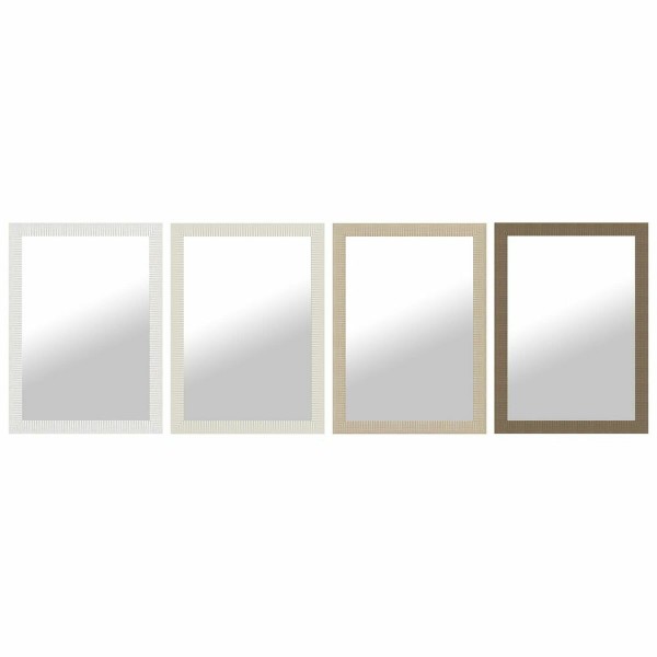Τοίχο καθρέφτη DKD Home Decor Κρυστάλλινο Μαύρο Καφέ Σκούρο γκρίζο Ελεφαντόδοντο PS Παραδοσιακά 4 Μονάδες (70 x 2 x 97 cm)