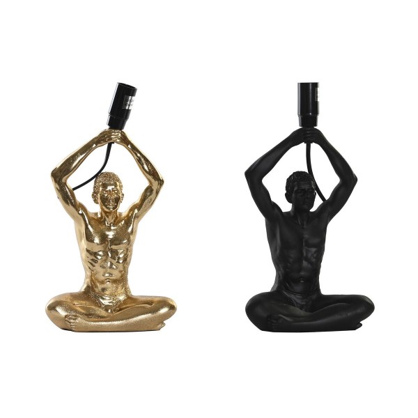 Επιτραπέζιο Φωτιστικό DKD Home Decor 25W Μαύρο Χρυσό Άντρες 220 V Σύγχρονη (16 x 10,5 x 25 cm) (x2)