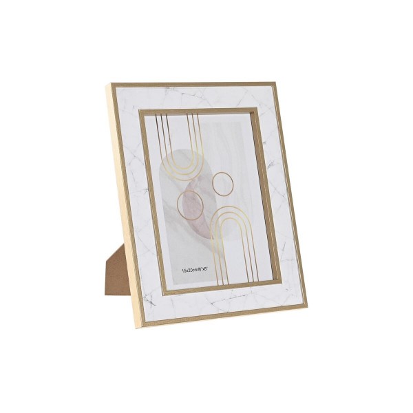 Κορνίζα DKD Home Decor Κρυστάλλινο Λευκό Ξύλο MDF (26 x 1,5 x 21 cm)