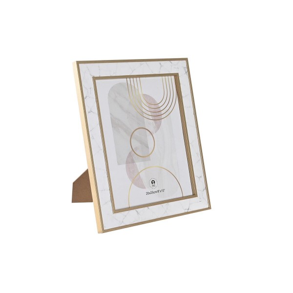Κορνίζα DKD Home Decor Κρυστάλλινο Λευκό Ξύλο MDF (31 x 1,5 x 26 cm)