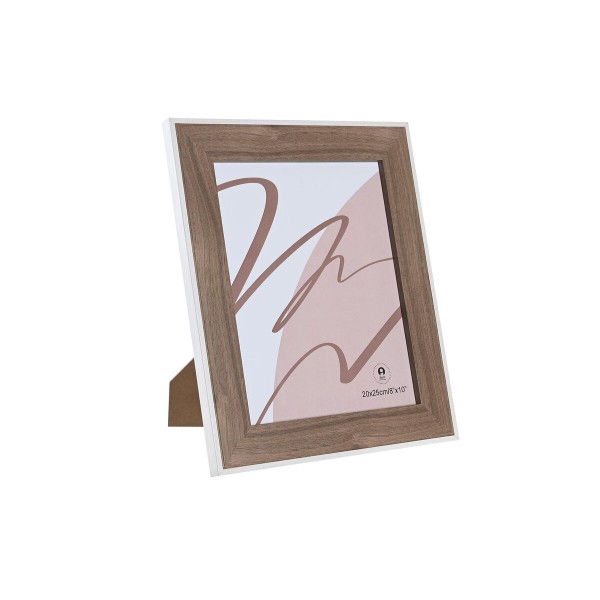 Κορνίζα DKD Home Decor Κρυστάλλινο Λευκό Ξύλο MDF (27,5 x 1,5 x 32,5 cm)