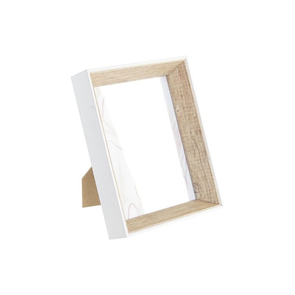Κορνίζα DKD Home Decor Κρυστάλλινο Λευκό Ξύλο MDF (18 x 4,5 x 23 cm)
