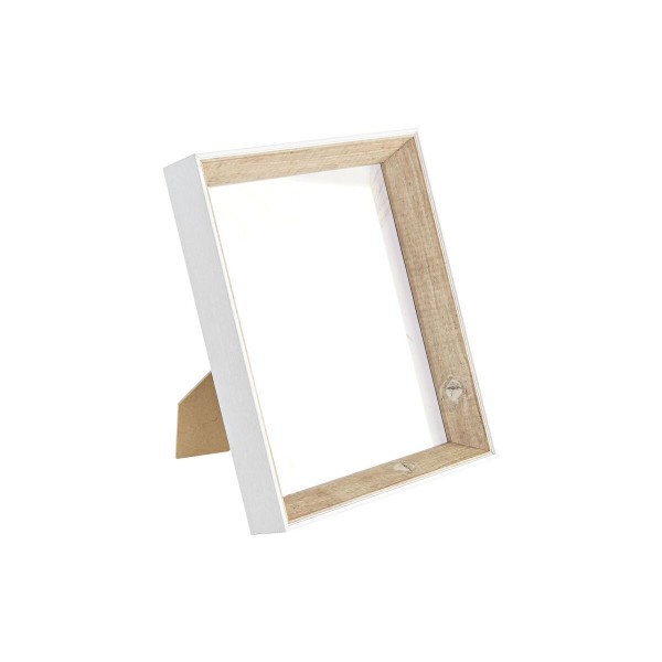 Κορνίζα DKD Home Decor Κρυστάλλινο Λευκό Ξύλο MDF (23 x 4,5 x 28 cm)