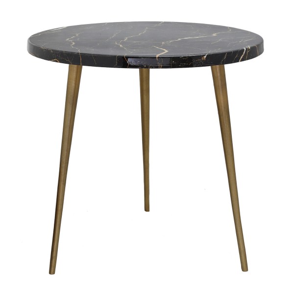 Βοηθητικό Τραπέζι DKD Home Decor Χρυσό Καφέ Αλουμίνιο (46 x 46 x 46 cm)