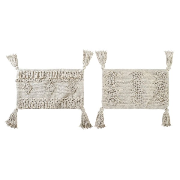 Κάλυψη μαξιλαριού DKD Home Decor Μπεζ Κρόσσια Boho (50 x 3 x 30 cm) (x2)