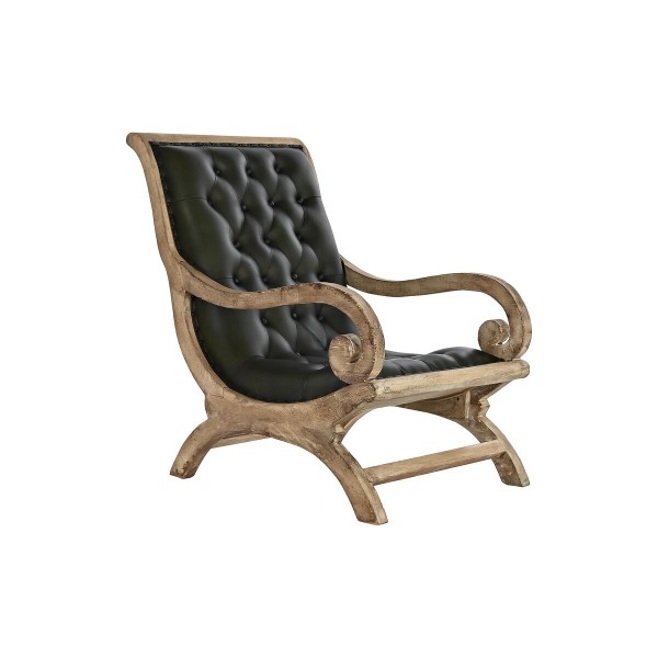 Κάθισμα DKD Home Decor Δέρμα Πράσινο Ξύλο από Μάνγκο (65 x 98 x 94 cm)
