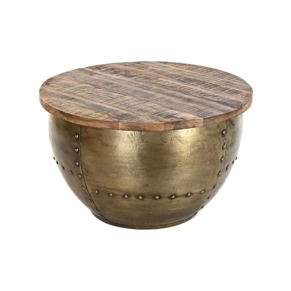 Βοηθητικό Τραπέζι DKD Home Decor Μέταλλο Αλουμίνιο Ξύλο από Μάνγκο (68 x 68 x 44 cm)