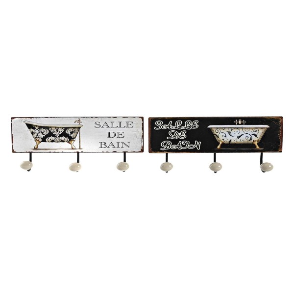Κρεμάστρα τοίχου DKD Home Decor Μέταλλο Παραδοσιακά (37 x 6 x 14,5 cm) (x2)