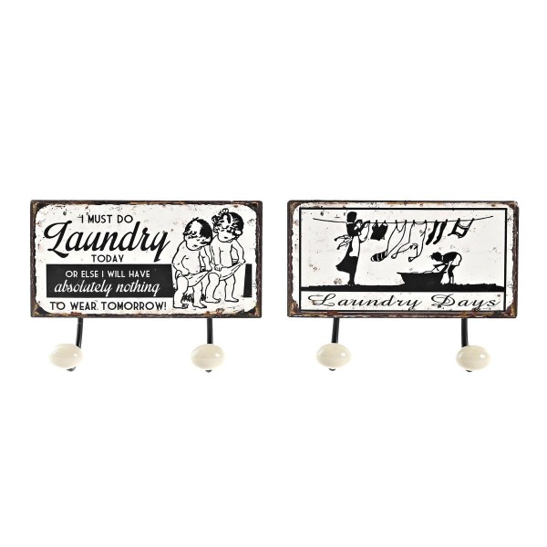 Κρεμάστρα τοίχου DKD Home Decor Μέταλλο Vintage (23 x 6 x 12 cm) (x2)