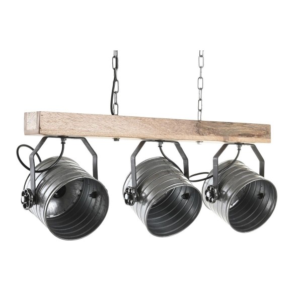 Φωτιστικό Οροφής DKD Home Decor Ασημί Καφέ 50 W (72 x 16 x 32 cm)