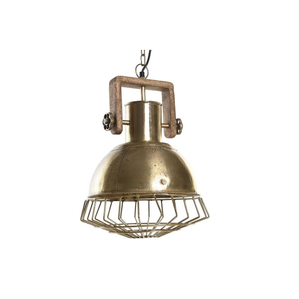 Φωτιστικό Οροφής DKD Home Decor Χρυσό Καφέ 50 W (31 x 31 x 48 cm)