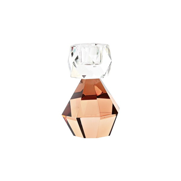 Κηροπήγιο DKD Home Decor Κρυστάλλινο (7 x 7 x 11 cm)