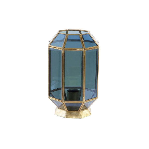Επιτραπέζιο Φωτιστικό DKD Home Decor Κρυστάλλινο Μπλε Χρυσό 220 V Ορείχαλκος 50 W Σύγχρονη (18 x 19 x 29 cm)