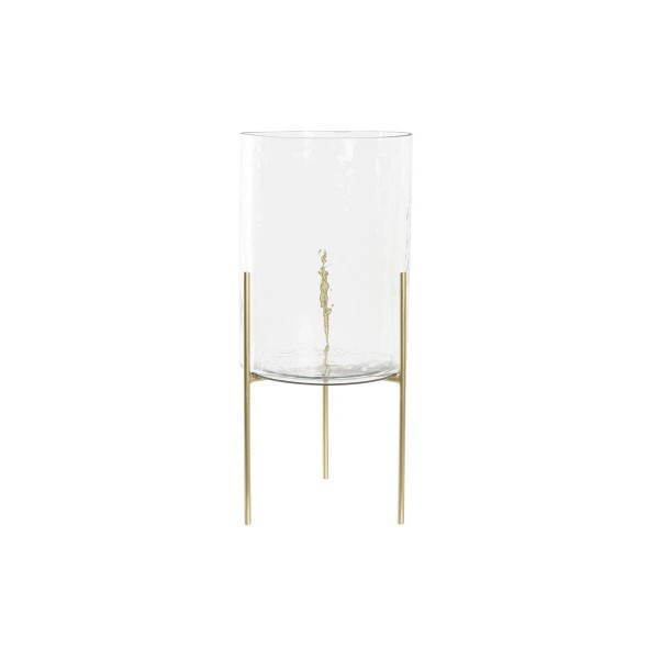 Κηροπήγιο DKD Home Decor Κρυστάλλινο Μέταλλο (20 x 20 x 46 cm)