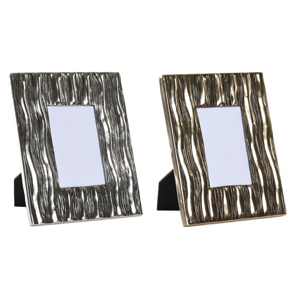 Κορνίζα DKD Home Decor Κρυστάλλινο Αλουμίνιο (x2) (21 x 1 x 26 cm)