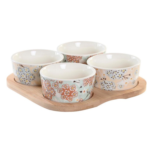 Δίσκος για σνακ DKD Home Decor 19,7 x 19,7 x 1 cm Πράσινο Πήλινα