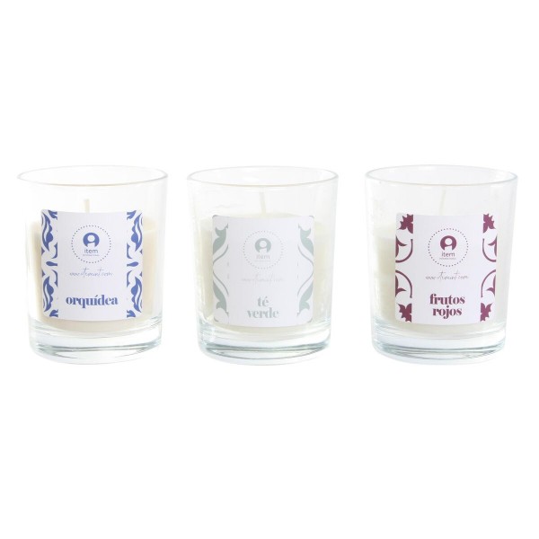 Κερί DKD Home Decor Φρούτα του Δάσους Πράσινο τσάι Ορχιδέα Πλακάκι (8 x 8 x 9 cm)