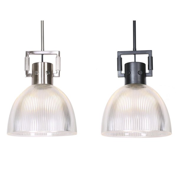Φωτιστικό Οροφής DKD Home Decor Κρυστάλλινο Ασημί Μαύρο Μέταλλο (25.4 x 25.4 x 35.5 cm) (x2)