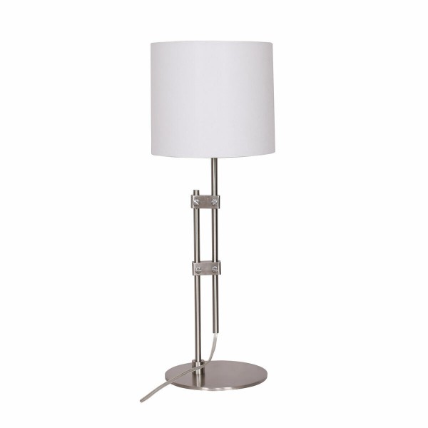 Επιτραπέζιο Φωτιστικό DKD Home Decor Ασημί Μέταλλο Λευκό Σύγχρονη (23 x 23 x 64 cm)