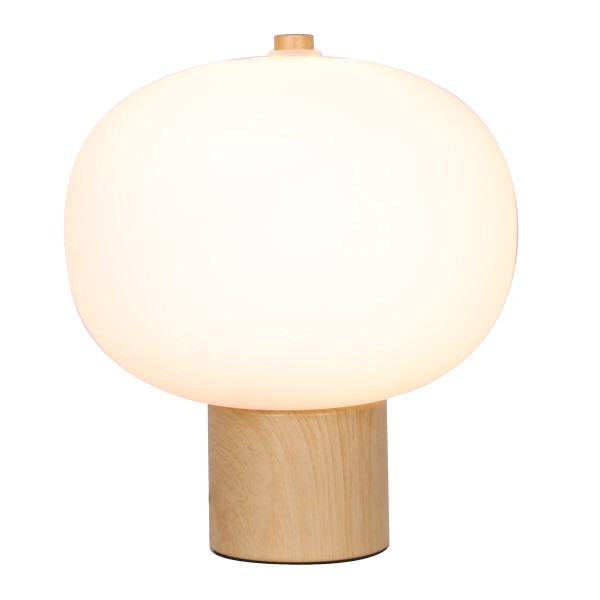 Επιτραπέζιο Φωτιστικό DKD Home Decor Κρυστάλλινο Φυσικό Ξύλο Λευκό (18 x 18 x 23 cm)