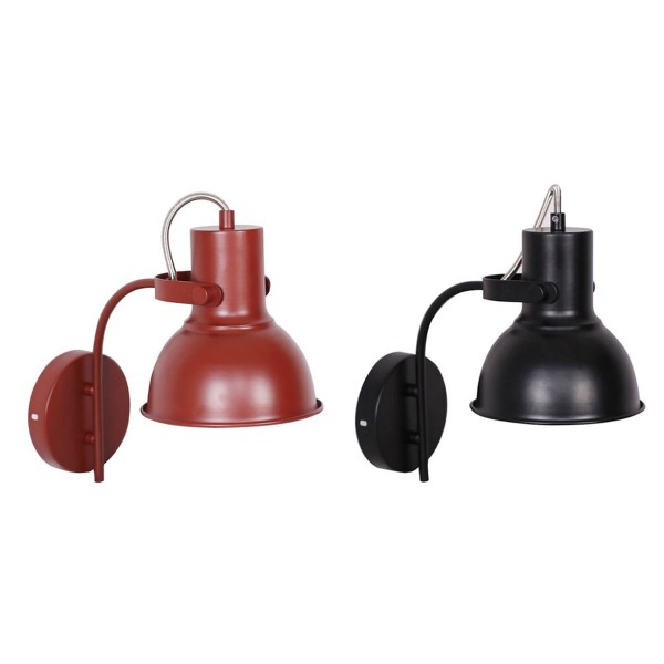 Φωτιστικό Τοίχου DKD Home Decor Κόκκινο Μαύρο Μέταλλο (15 x 20 x 28 cm) (x2)