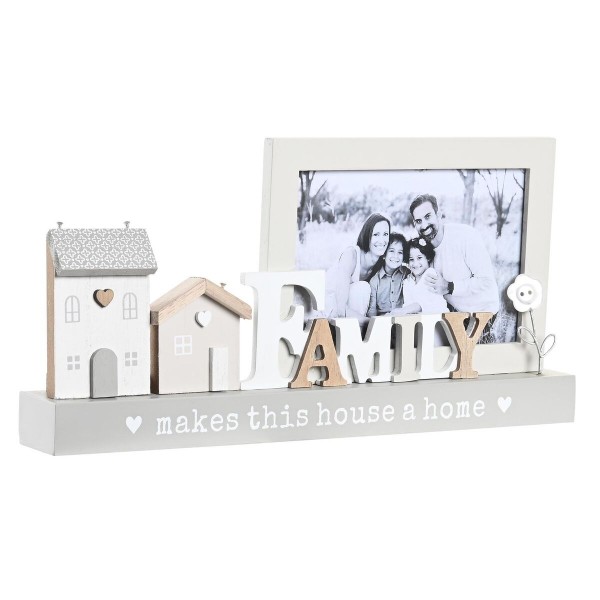 Κορνίζα DKD Home Decor Family Λευκό Ξύλο MDF (30 x 4 x 15 cm)