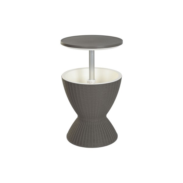 Φορητό Ψυγείο Θερμός DKD Home Decor Λευκό Γκρι Πολύχρωμο πολυπροπυλένιο συνθετικό ρατάν 48,5 x 48,5 x 57 cm
