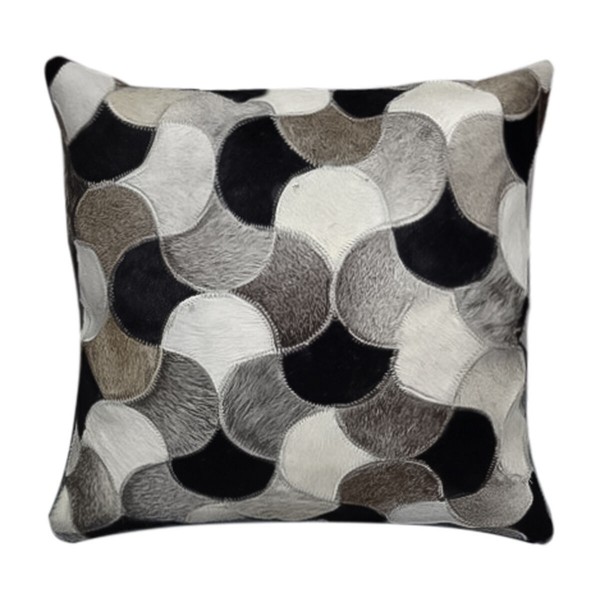 Μαξιλάρι DKD Home Decor Μαύρο Λευκό πολυεστέρας Δέρμα (40 x 10 x 40 cm)