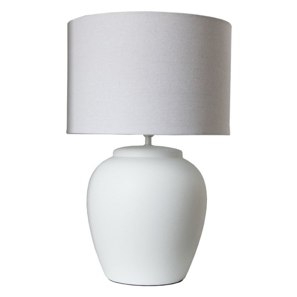 Επιτραπέζιο Φωτιστικό DKD Home Decor 25W Πορσελάνη λινό Λευκό 220 V 50 W Σύγχρονη (38 x 38 x 58 cm)