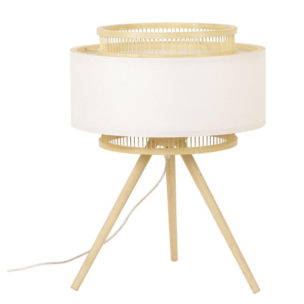 Επιτραπέζιο Φωτιστικό DKD Home Decor Καφέ πολυεστέρας Λευκό Διακοσμητική κανάτα (36 x 36 x 48 cm)