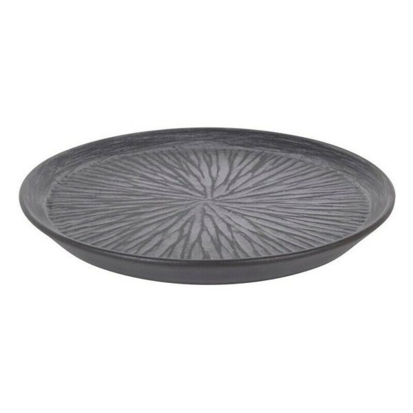 Flatplater Stoneware Lotus Πορσελάνη Μαύρο (ø 23 x 2,5 cm)