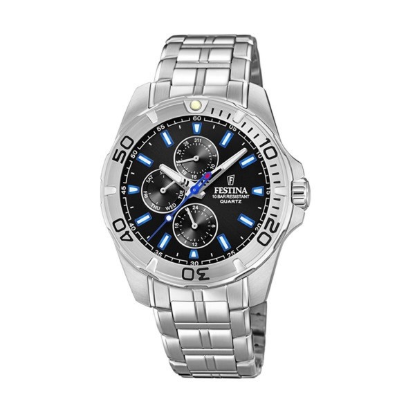 Ανδρικά Ρολόγια Festina F20445/6 Μαύρο Ασημί
