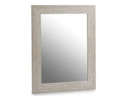 Τοίχο καθρέφτη Γκρι Ξύλο Κρυστάλλινο πολυστερίνη Φυσικό (39 x 2 x 49 cm)