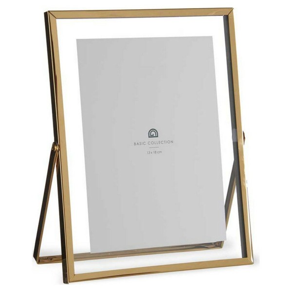 Κορνίζα Διπλή Κρυστάλλινο Μέταλλο (13 x 18 cm) (18,5 x 1 x 23 cm)