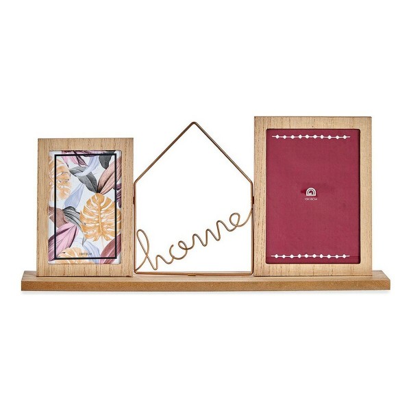 Κορνίζα Home Καφέ Μέταλλο Ξύλο (6 x 21,5 x 46 cm)