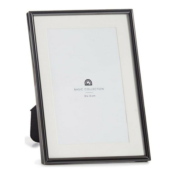 Κορνίζα Μαύρο Κρυστάλλινο Χάλυβας (10 x 18,2 x 13,5 cm) (10 x 15 cm)