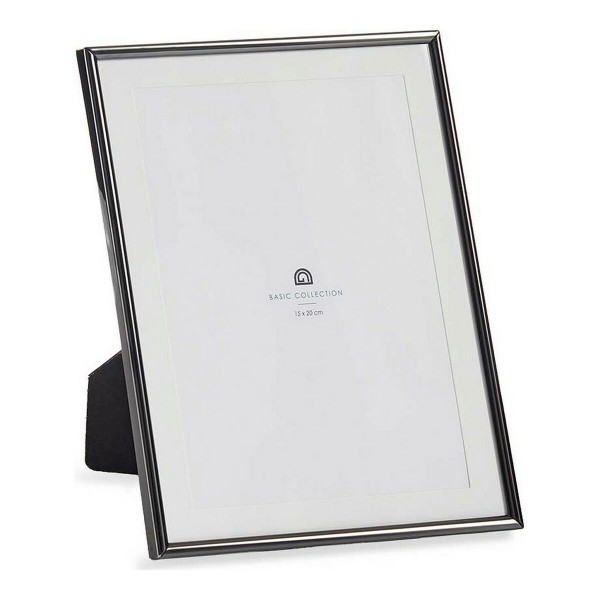 Κορνίζα Μαύρο Κρυστάλλινο Χάλυβας (12 x 23 x 18,2 cm) (15 x 20 cm)