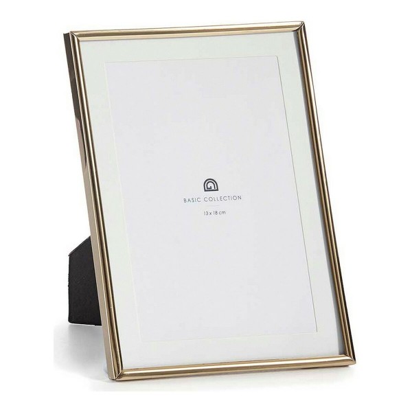 Κορνίζα Χρυσό Κρυστάλλινο Χάλυβας (11 x 20 x 15,5 cm) (13 x 18 cm)