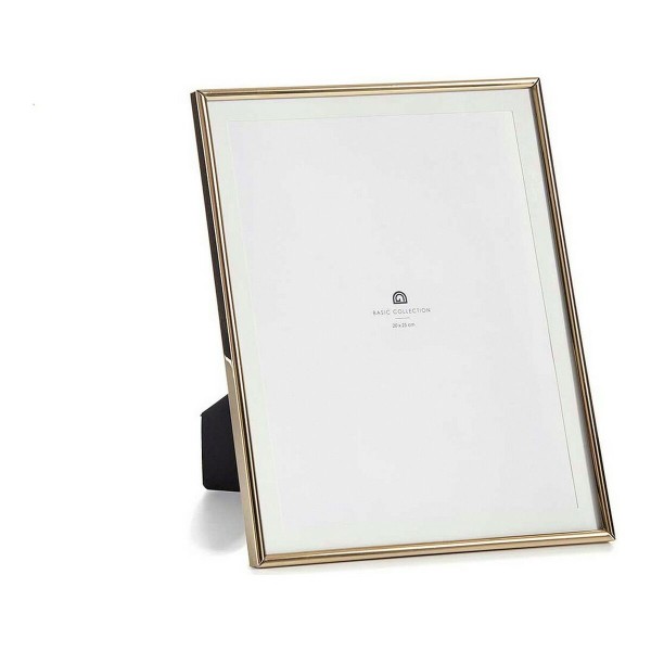 Κορνίζα Χρυσό Κρυστάλλινο Χάλυβας (15,5 x 28 x 22,9 cm) (20 x 25 cm)